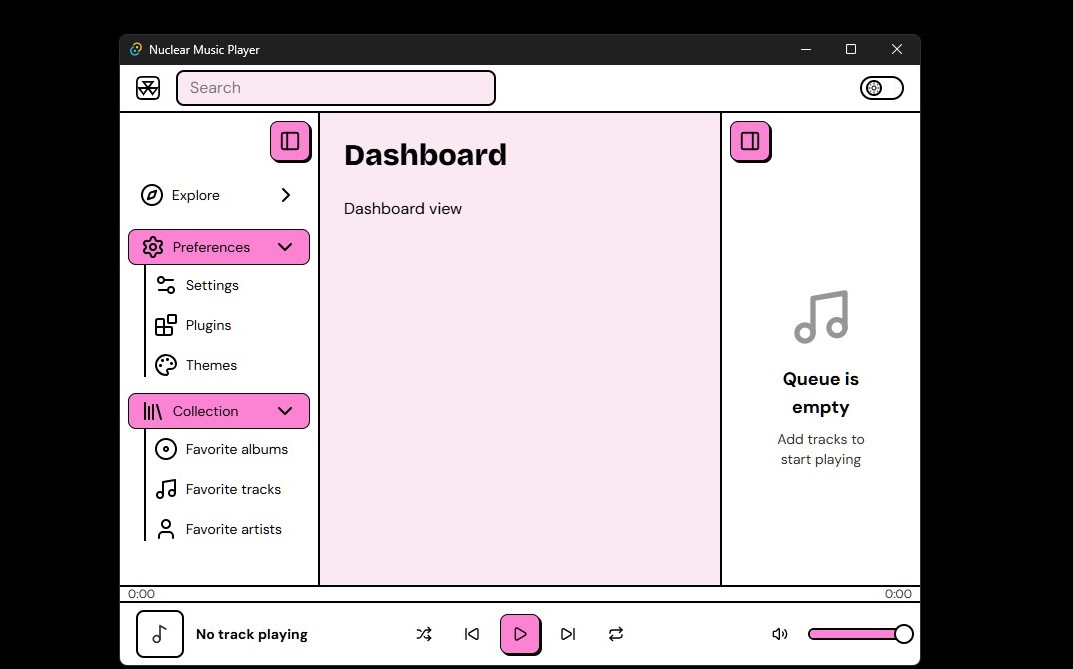 Nuclear Music Player: Search and play music from the best free sources