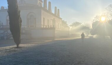 Chiswick House and Gardens on a cold and frosty morning 🥶