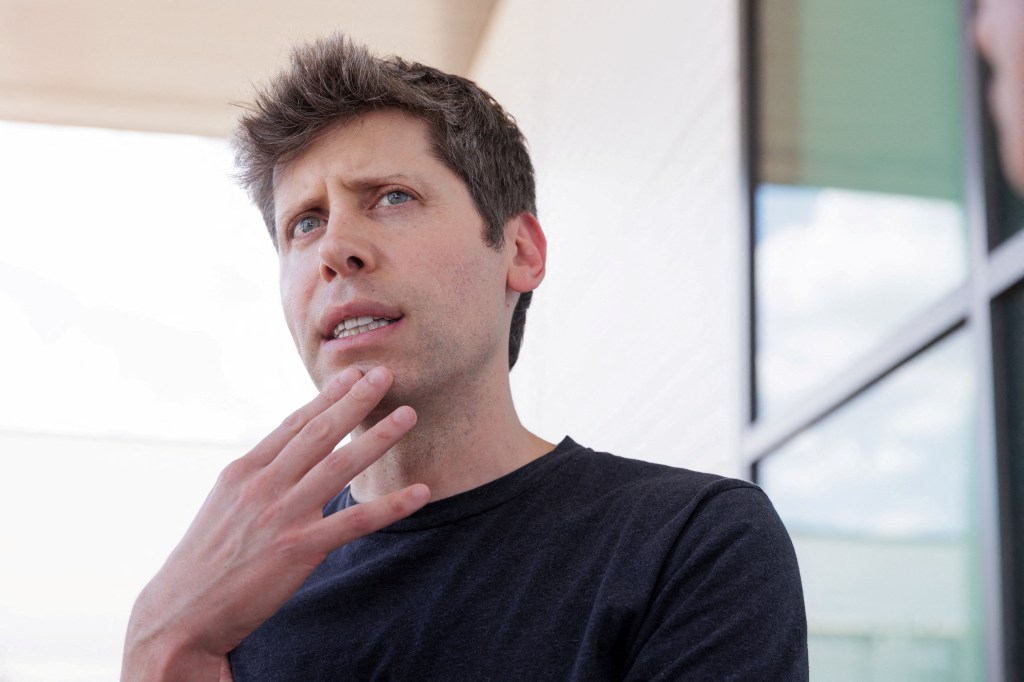 OpenAI CEO Sam Altman speaks to media.