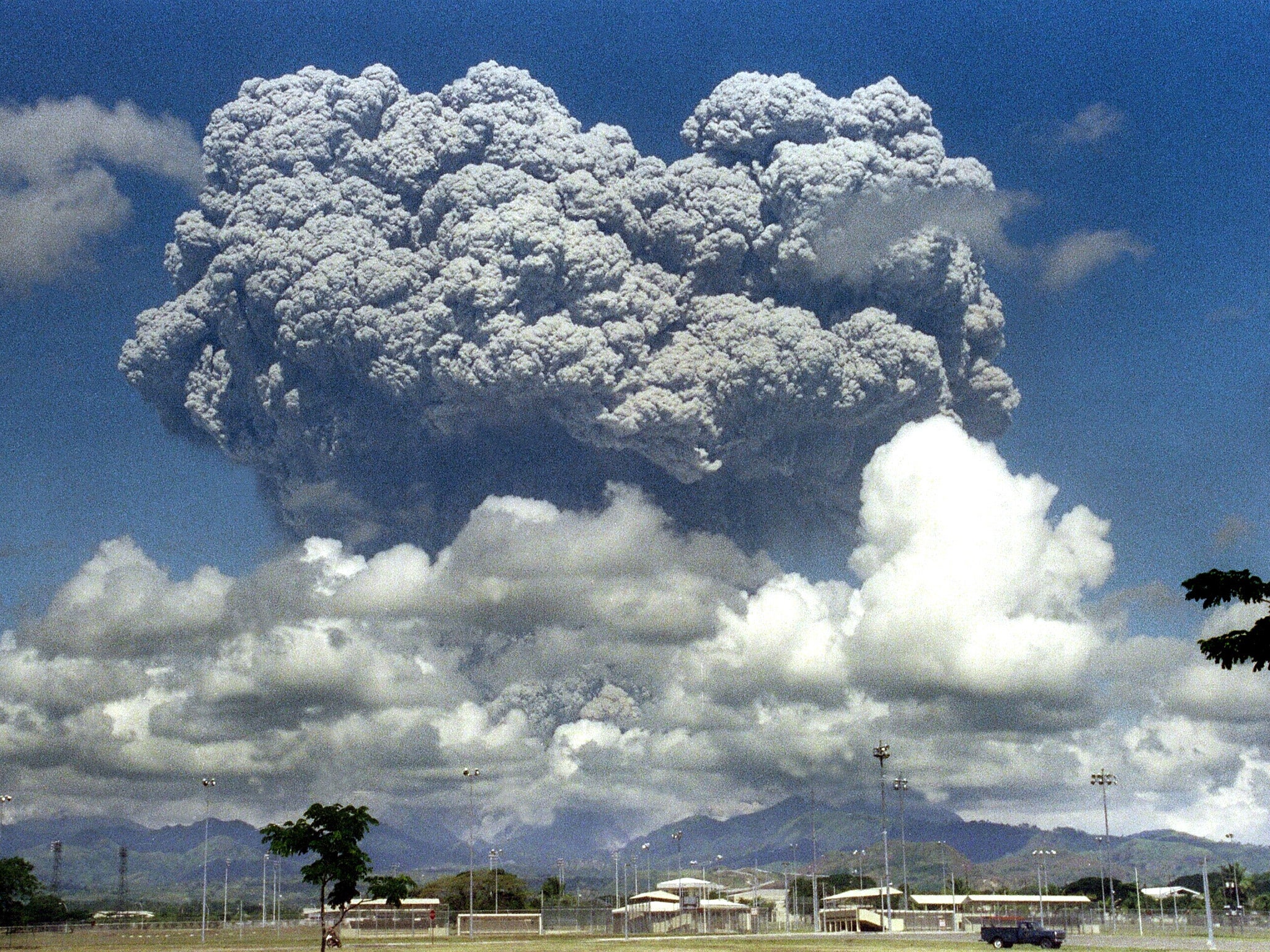 Geoengineering companies like Make Sunsets hope to mimic the climate-cooling effects of volcanic eruptions like Mount Pinatubo in the Philippines in June 1991, whose plume of aerosols is thought to have temporarily lowered global temperatures by half a degree Celsius