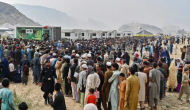 Refugees from Afghanistan queue for registration as Pakistan intensifies deportations. (Photo Credit: AFP)