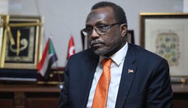 Sudans Ambassador to Ankara Nadir Yousif Eltayeb speaking to a reporter in Ankara, Türkiye, Jan. 9, 2026. (AA Photo)