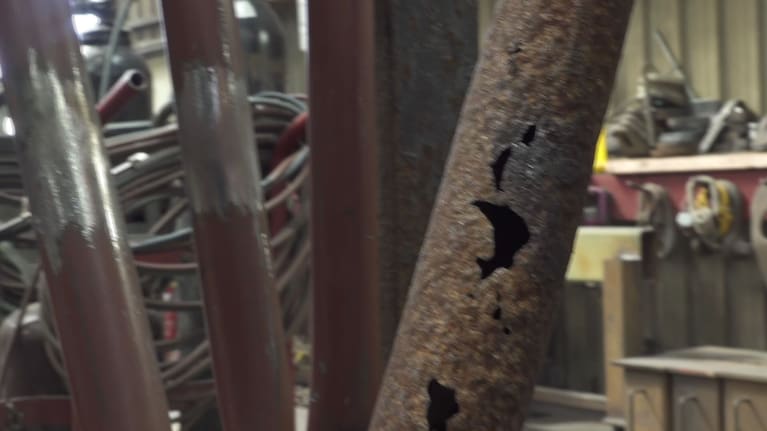 Some parts are so badly rusted that they'll need to be rebuilt.