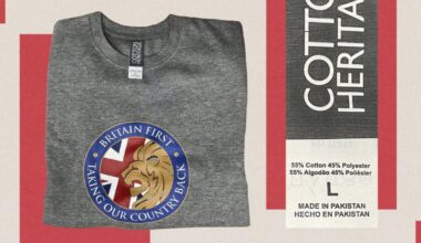 UK nationalist parties sell patriotic merchandise made in... Pakistan and China