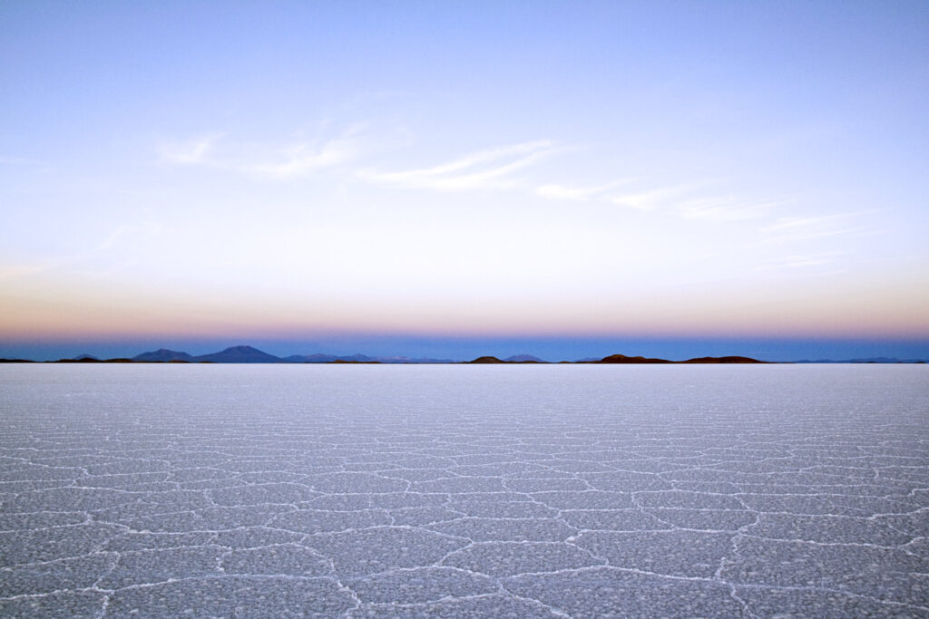 Lithium field in Bolivia, Latin America