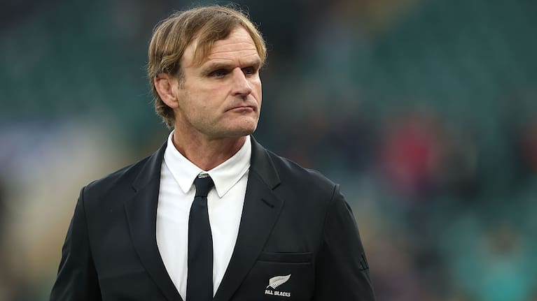 Scott Robertson before the All Blacks v England Test at Twickenham in 2025