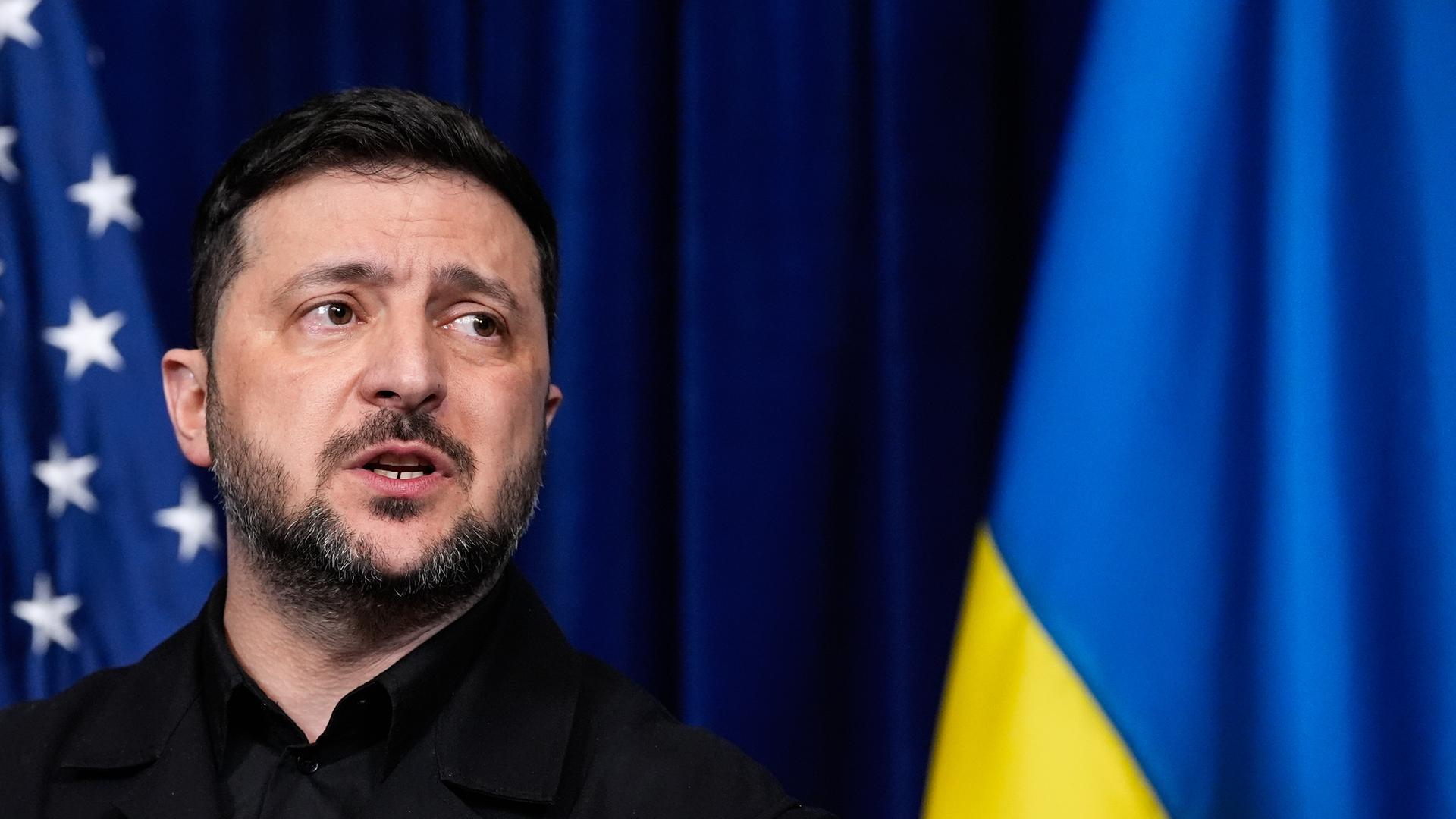 Wolodymyr Selenskyj, Präsident der Ukraine, spricht während einer Pressekonferenz. (Archivbild)