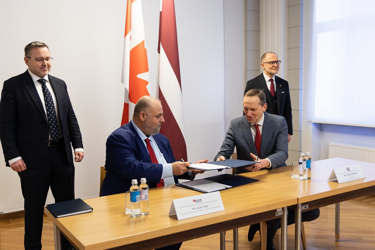 Signing of MoU between Latvia and Canada on defence sector cooperation