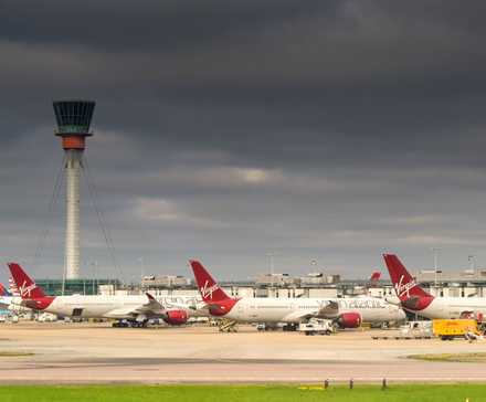 Virgin Planes At Heathrow