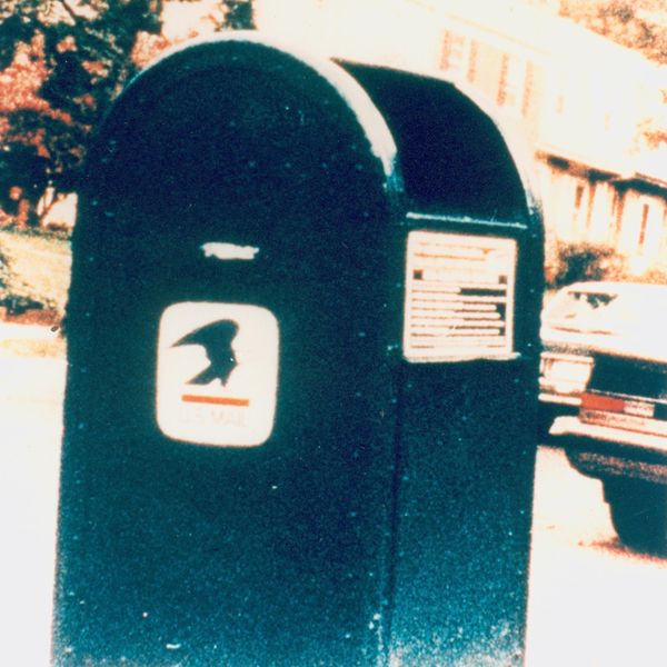 The mail box with the chalk mark made by Aldrich Ames
