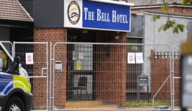 Asylum hotels came to national attention after protests in Epping last year. File pic: PA