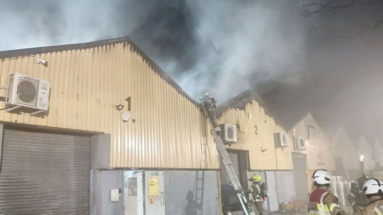 A Russian mercenary group ordered an arson attack on a London warehouse providing aid to Ukraine in 2024. File pic: London Fire Brigade