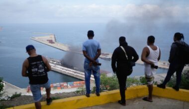 The La Guaira port in Venezuela was hit by US strikes on Saturday. Pic: AP.