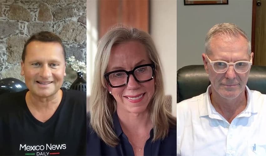 Ann Dolan, Travis Bembenek and George Reavis on a video call