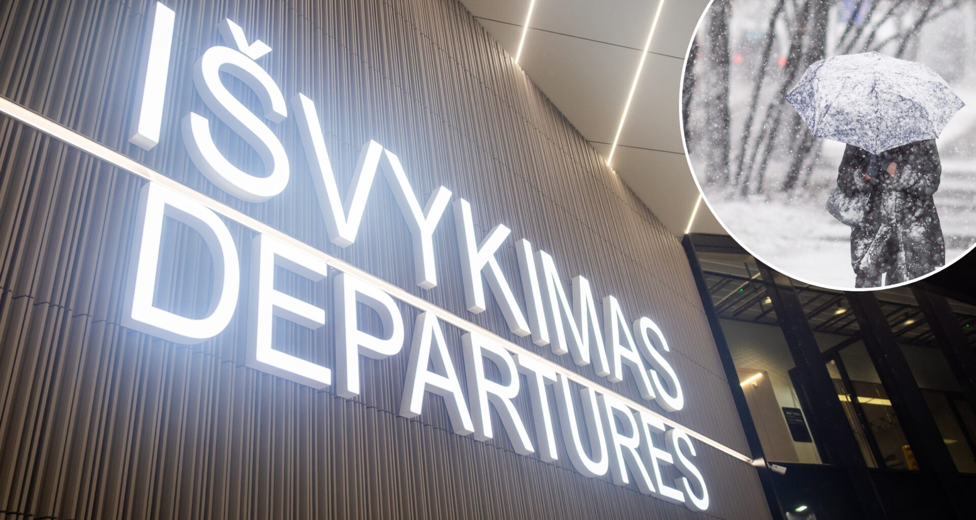 Dėl Lietuvą užklupusios pūgos vėluoja skrydžiai oro uoste