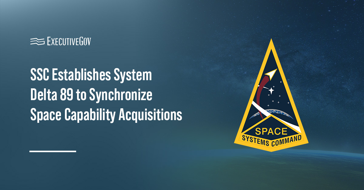 Space Systems Command logo. SSC activated System Delta 89 to synchronize acquisition efforts for space capabilities.