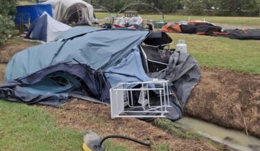 Around 80 trapped Northland campers home after massive slip