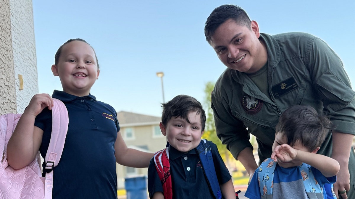The Cruz Acencio children and their father
