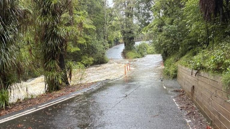 The section of the river that a man attempted to cross before being swept away.