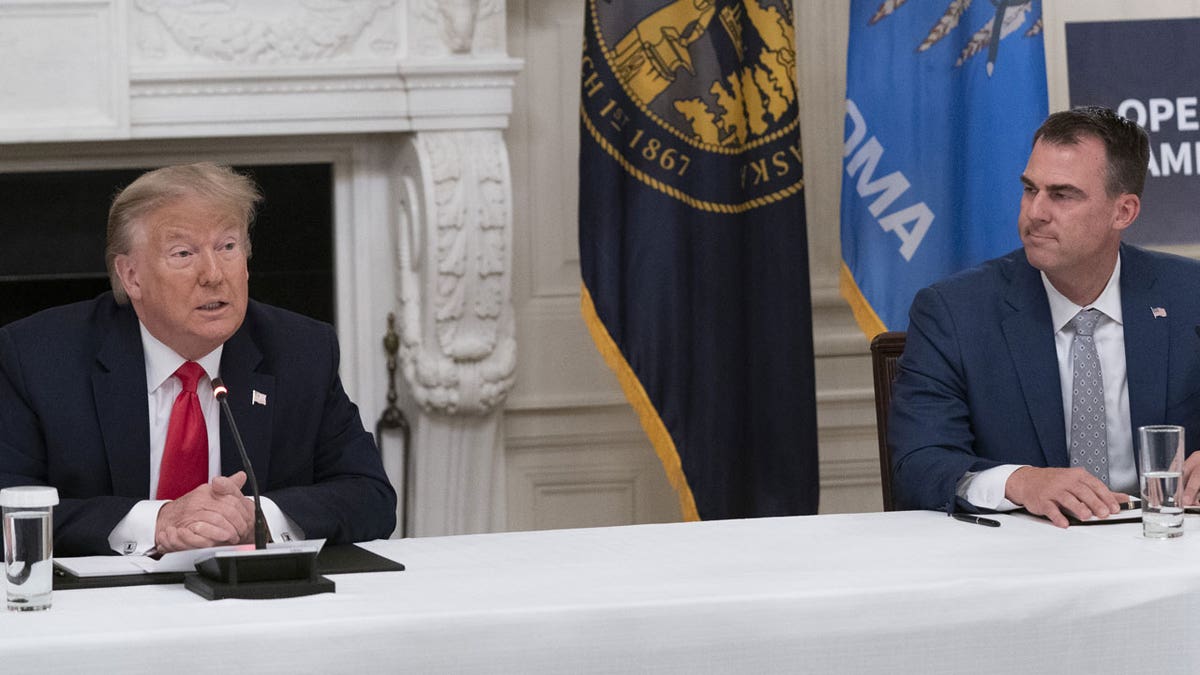 President Donald Trump and Oklahoma Gov. Kevin Stitt