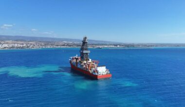 Photo shows Türkiyes new drilling ship Cagri Bey, accessed on Jan. 2, 2026. (Turkish Energy Ministry HO / AA Photo)