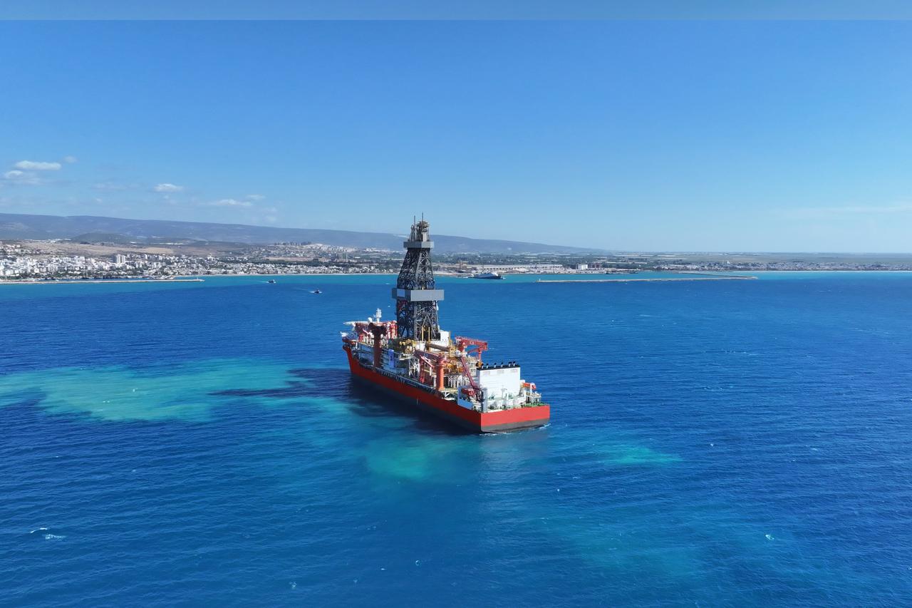 Photo shows Türkiyes new drilling ship Cagri Bey, accessed on Jan. 2, 2026. (Turkish Energy Ministry HO / AA Photo)