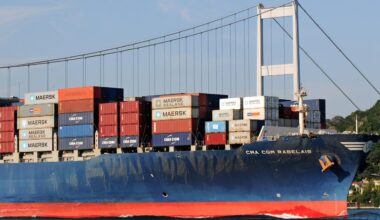 Photo shows a view of a cargo ship passing through the Bosphorus in Istanbul, Türkiye, accessed on Jan. 17, 2026. (Adobe Stock Photo)