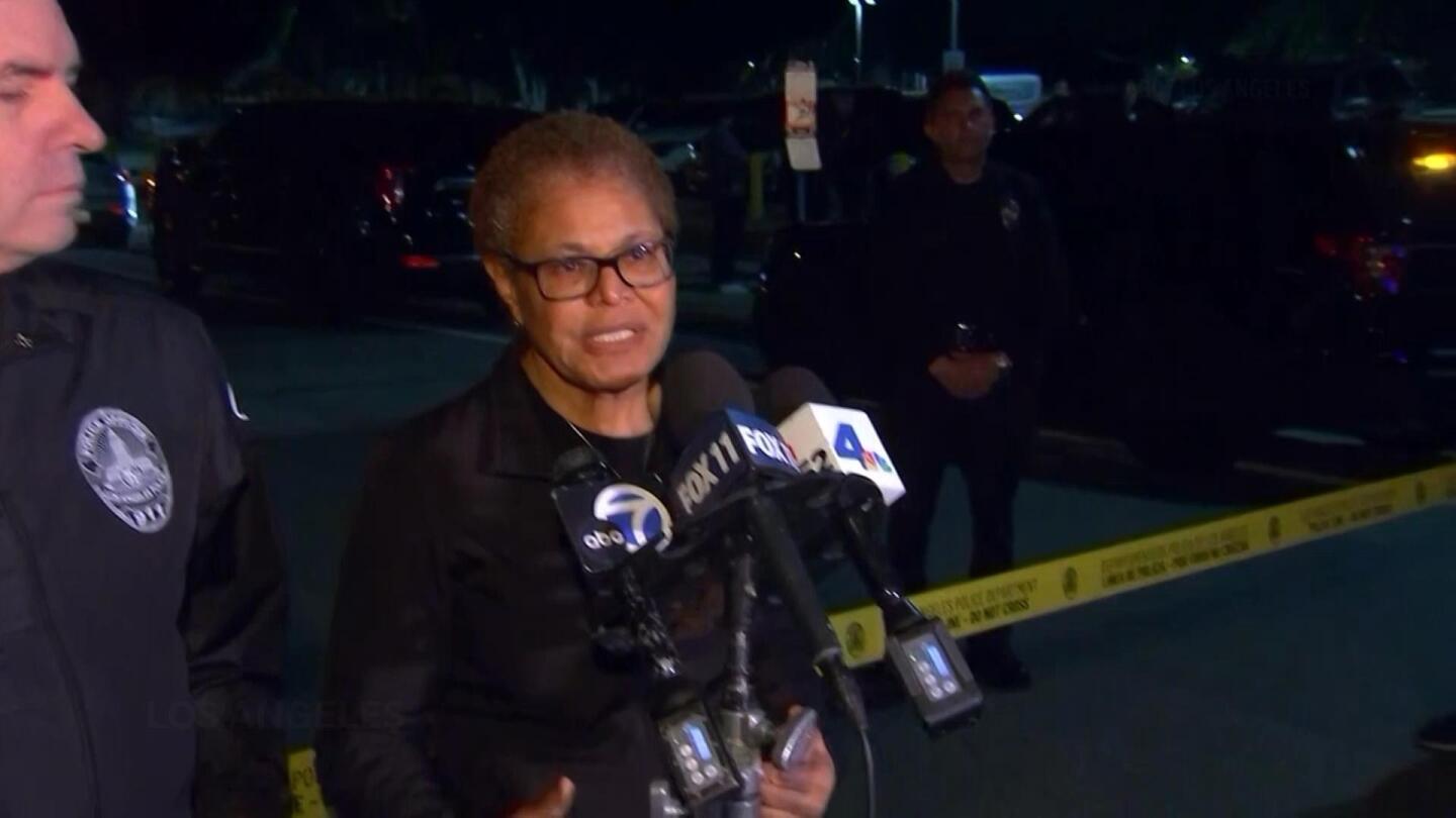 U-Haul truck speeds through Los Angeles march supporting Iranian people