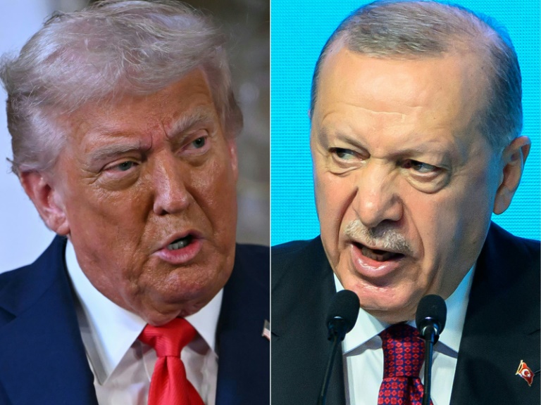 US President Donald Trump (L) will soon meet Turkish President Recep Tayyip Erdogan at the White House