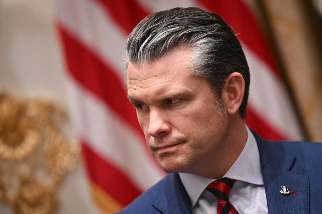 US Secretary of Defense Pete Hegseth looks on as President Donald Trump hosts a cabinet meeting in the Cabinet Room of the White House in Washington, DC, on January 29, 2026
