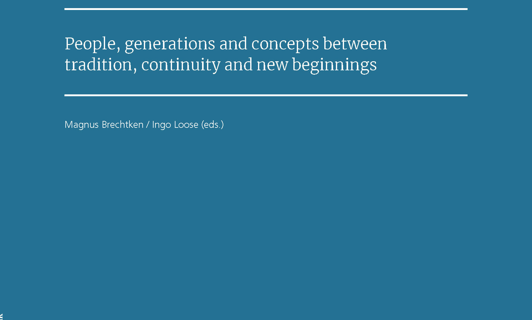Cover: From the Reichsbank to the Bundesbank