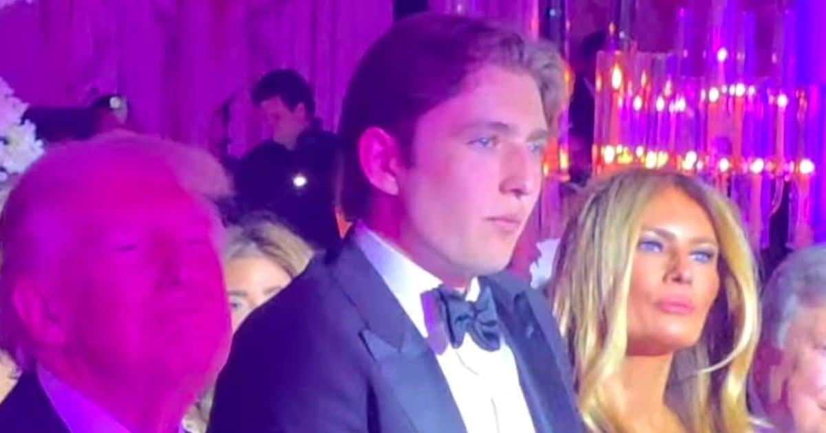 Awkward Barron Trump, 19, Spends New Year’s Eve With Parents After Links to Twisted Woman-Haters Are Revealed | The president’s youngest son was spotted at Mar-a-Lago as scrutiny grew over his ties to Tate-world influencers.