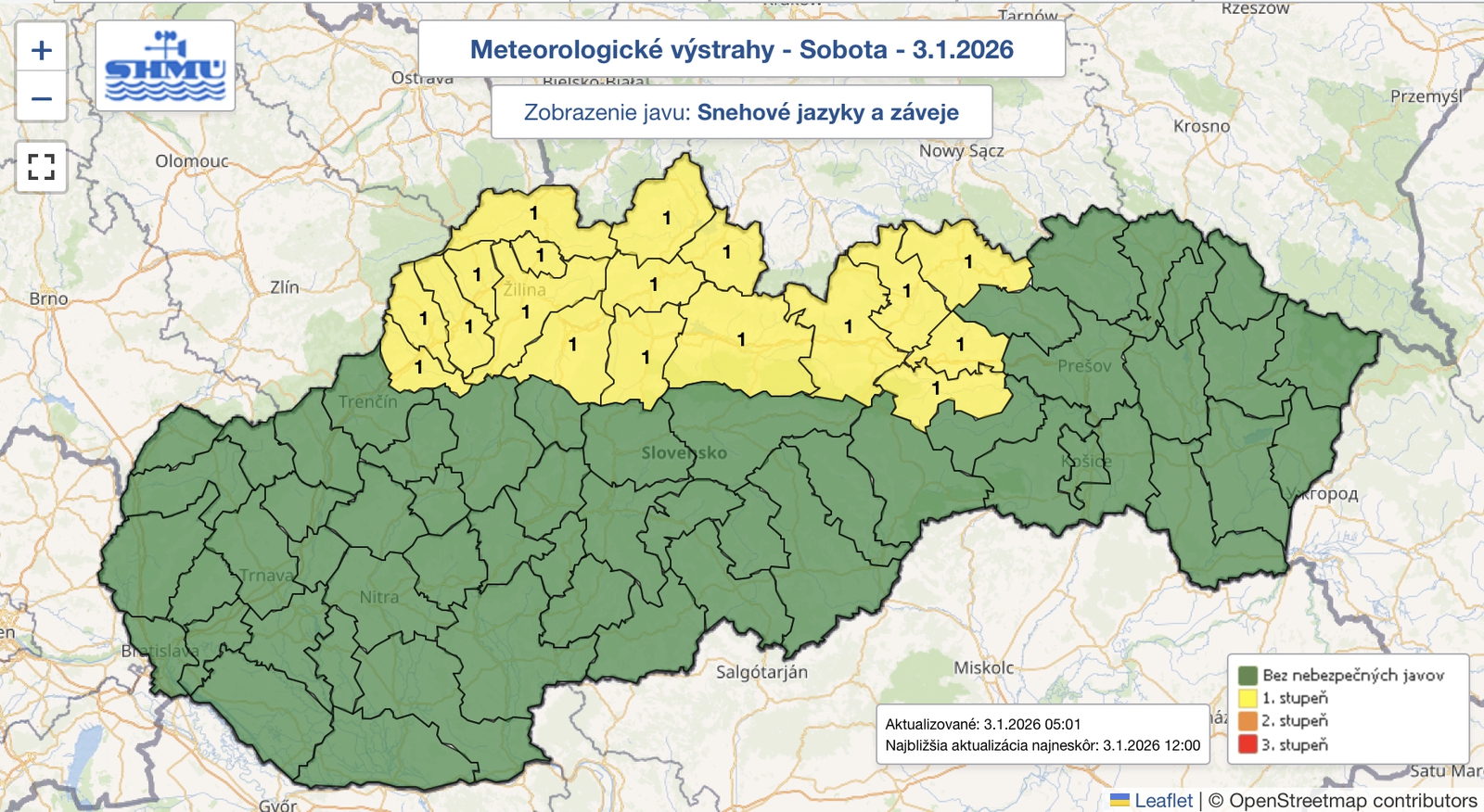 Meteorológovia varujú: Severné Slovensko