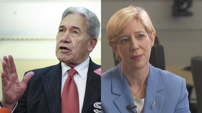Winston Peters (left) and Anna Breman (right)