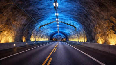 World’s longest road tunnel takes drivers on a 20-minute journey without daylight beneath Norway’s mountains