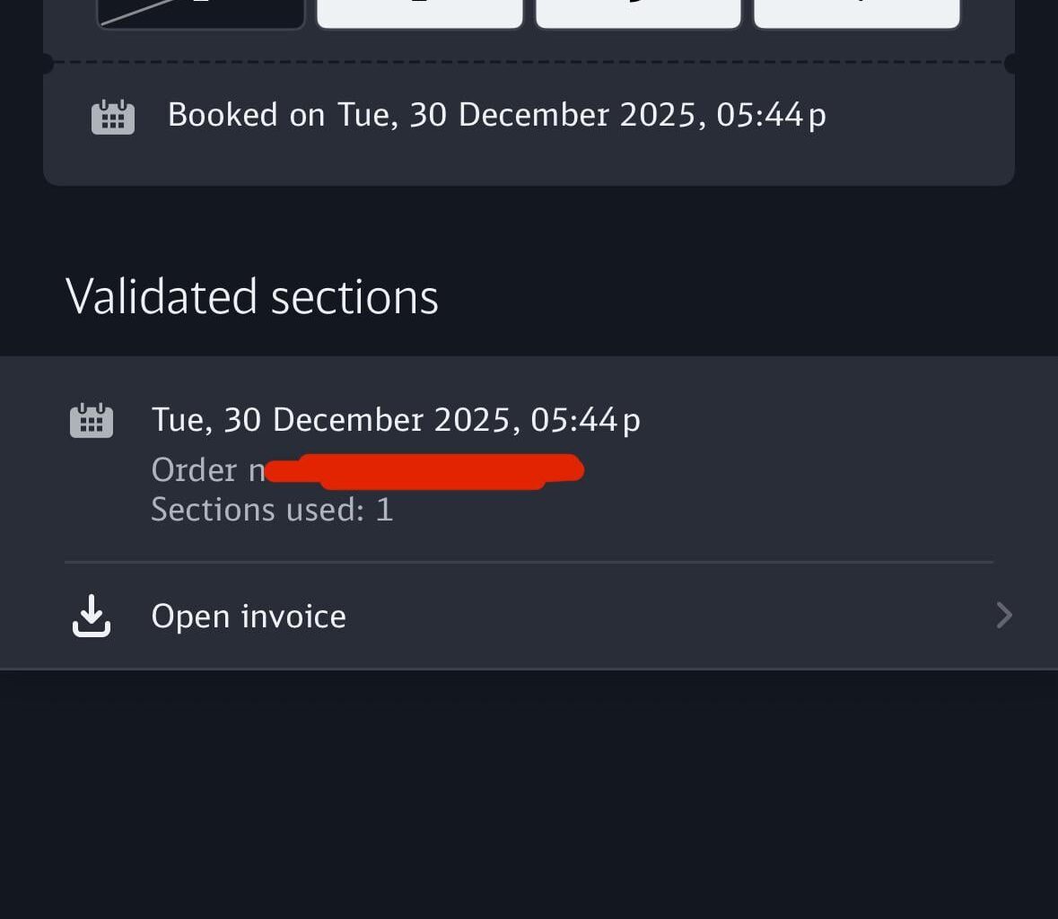 Unable to activate the 2nd ticket of 4 in my DB app