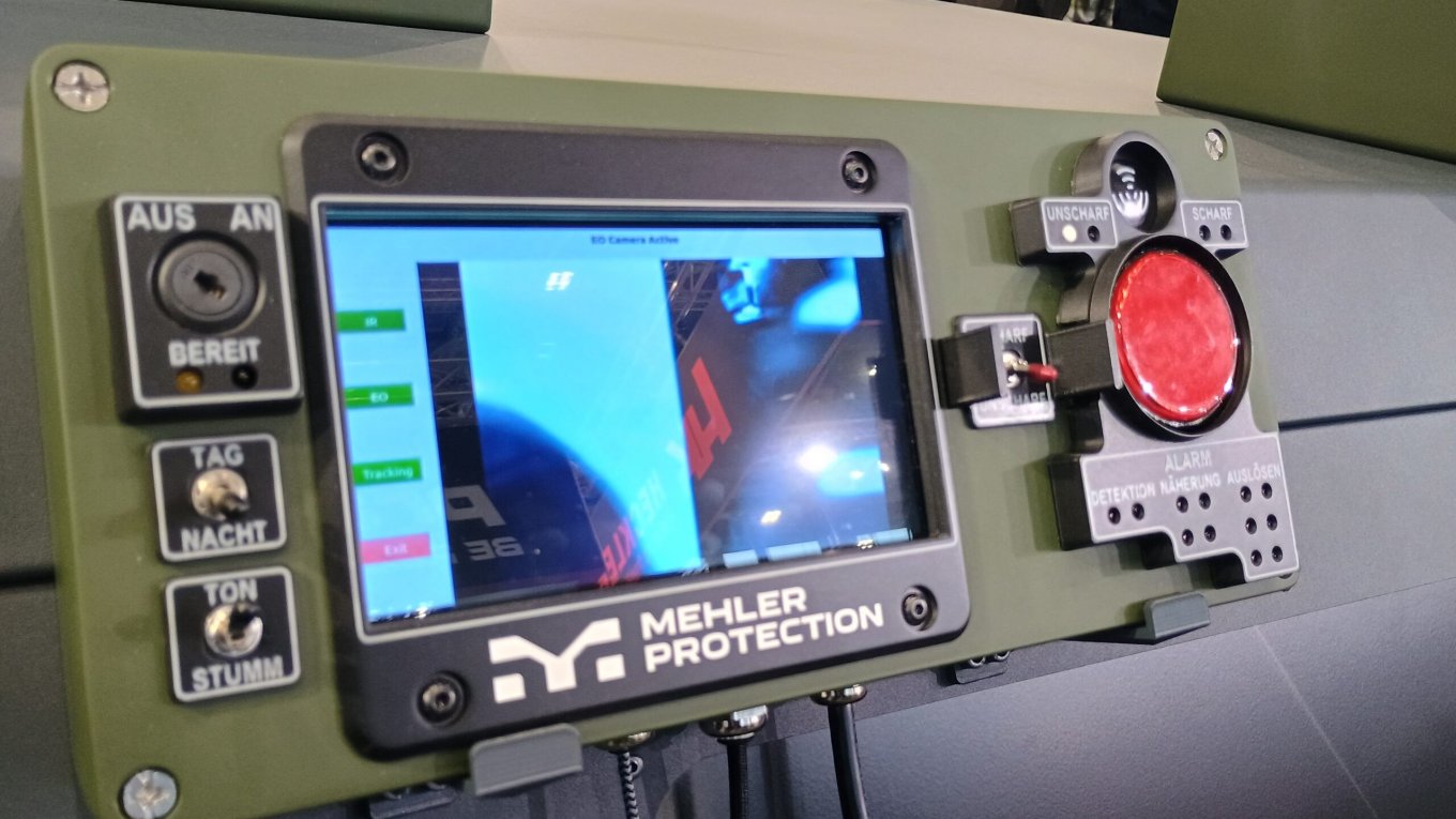 SCILT control panel positioned inside equipment where this active protection system is integrated