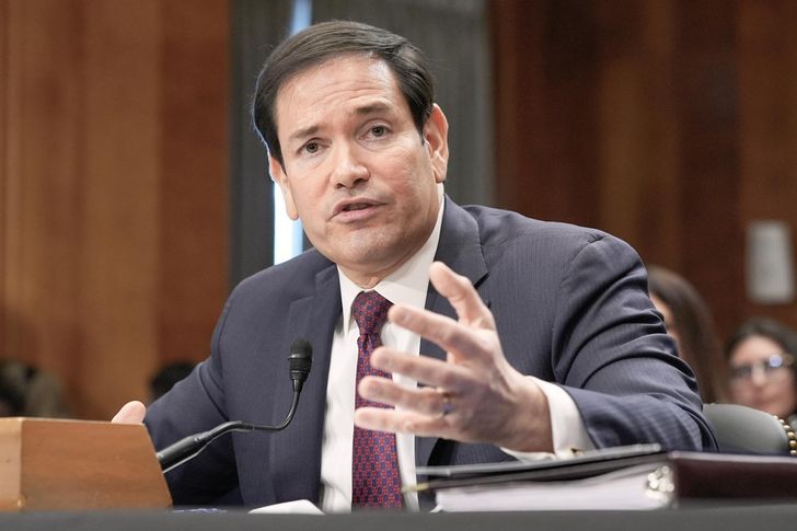 U.S. Secretary of State Marco Rubio speaks during a Senate Foreign Relations Committee hearing on Capitol Hill,   Washington, Jan. 28. AP-Yonhap