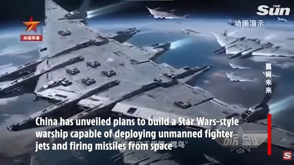 China's Luanniao space aircraft carrier.
