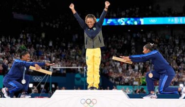 Olympic gymnastics medal dispute between US and Romania in Paris goes back to Swiss court