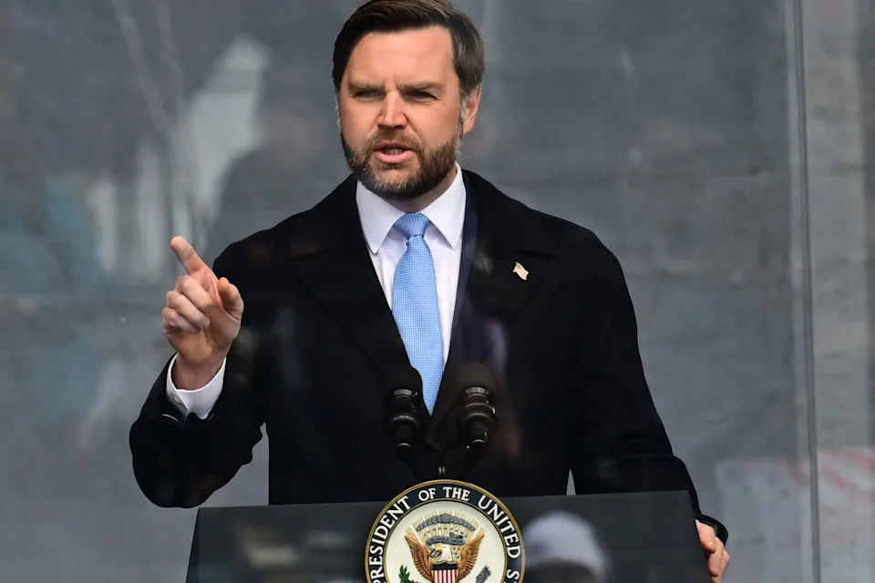 WASHINGTON, DC - JANUARY 23: US Vice President JD Vance speaks to a crowd during the 53rd annual March for Life rally on the National Mall in Washington, DC, on January 23, 2026. (Photo by Kyle Mazza/Anadolu via Getty Images) / Kyle Mazza/Anadolu via Getty Images