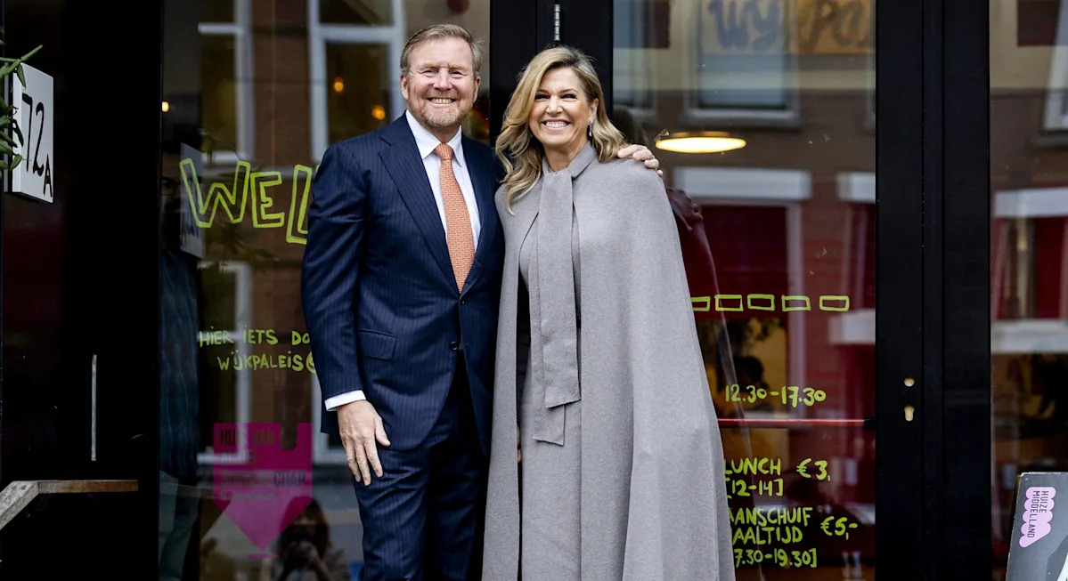 Queen Maxima of the Netherlands Goes Mod in Vanessa Seward Cape and Dress