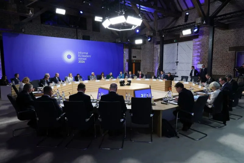 General view of EU leaders during their informal meeting in Bilzen. Alexandros MICHAILIDIS/European Council/dpa
