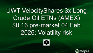 UWT VelocityShares 3x Long Crude Oil ETNs (AMEX) $0.16 pre-market 04 Feb 2026: Volatility risk