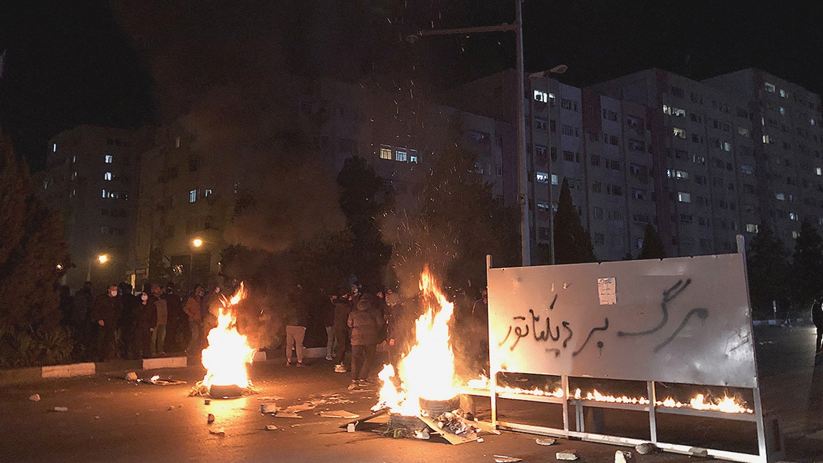 Iran blackout in protests.