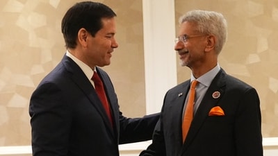 EAM Jaishankar and US State Secretary Marco Rubio met in Malaysia on the sidelines of the 48th ASEAN summit in Kuala Lumpur. (X/@DrSJaishankar)