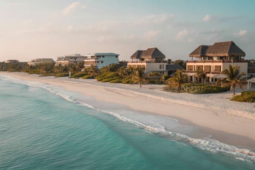 Image of a beach in riviera maya, mexico