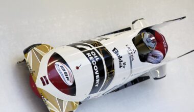 Renāra Grantiņa pilotētais bobsleja divnieks Pasaules kausa posmā