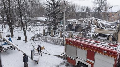 La ville ukrainienne de Sloviansk, en janvier 2026.