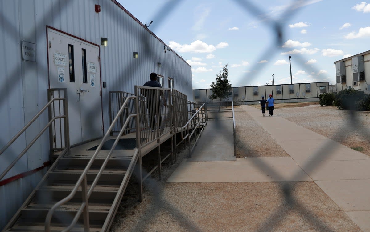 As of January 2026, more than 900 children have been detained at the Dilley Immigration Processing Center in South Texas, pictured, for more than 20 days. A federal rule states that children should be released or deported within 20 days (AP)